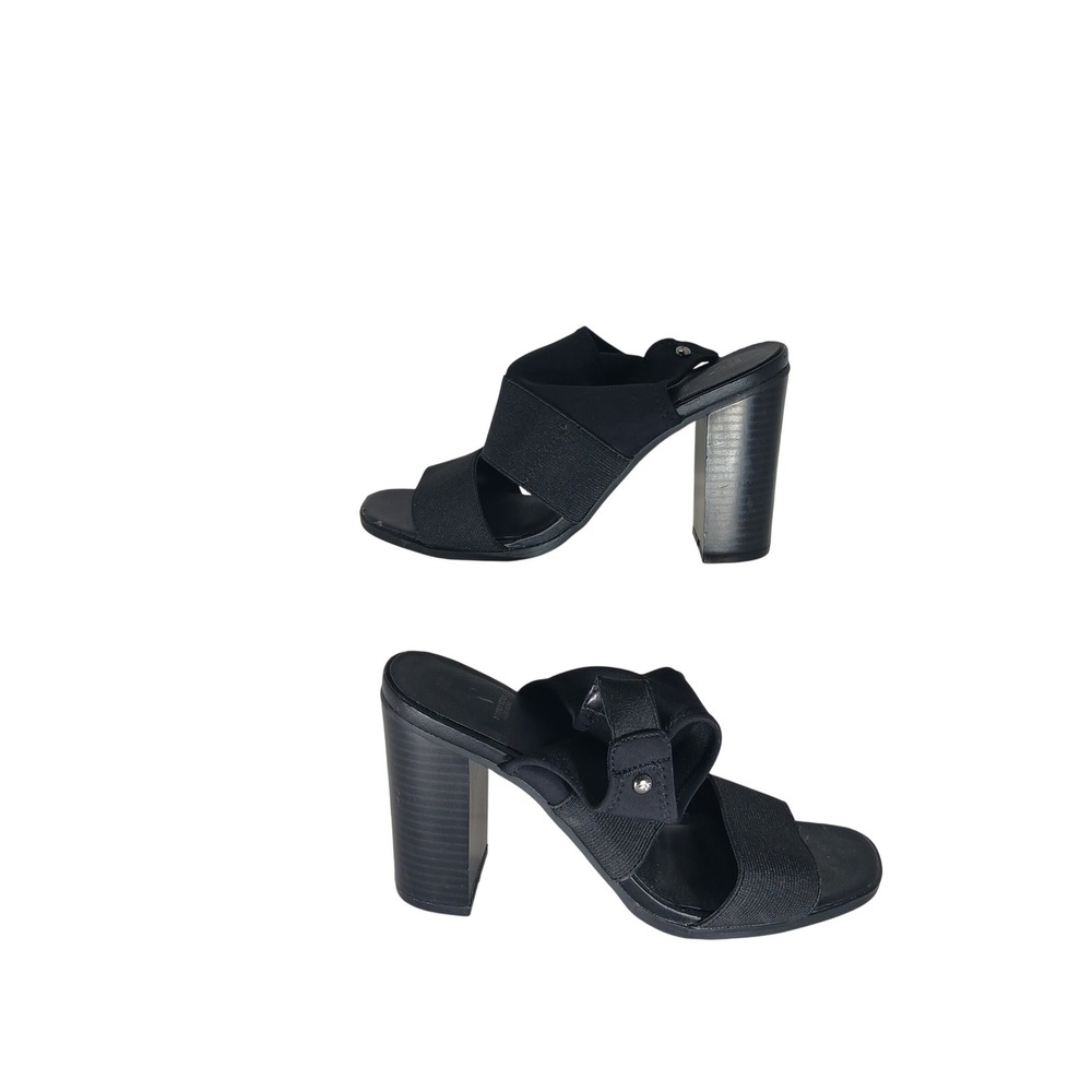Simply Vera Vera Wang Block Heel Sandals 7 Black Minimalist Chic Z1017